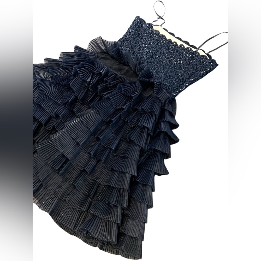 Red Valentino Garavani tiered tulle ruffled dress - Picture 3 of 10